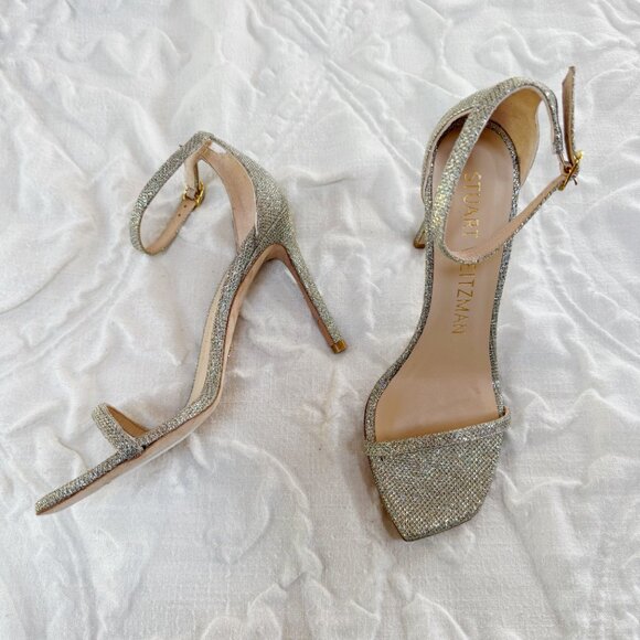 Stuart Weitzman Nudistcurve Ankle Strap Sandal Size 7.5 - Picture 5 of 11